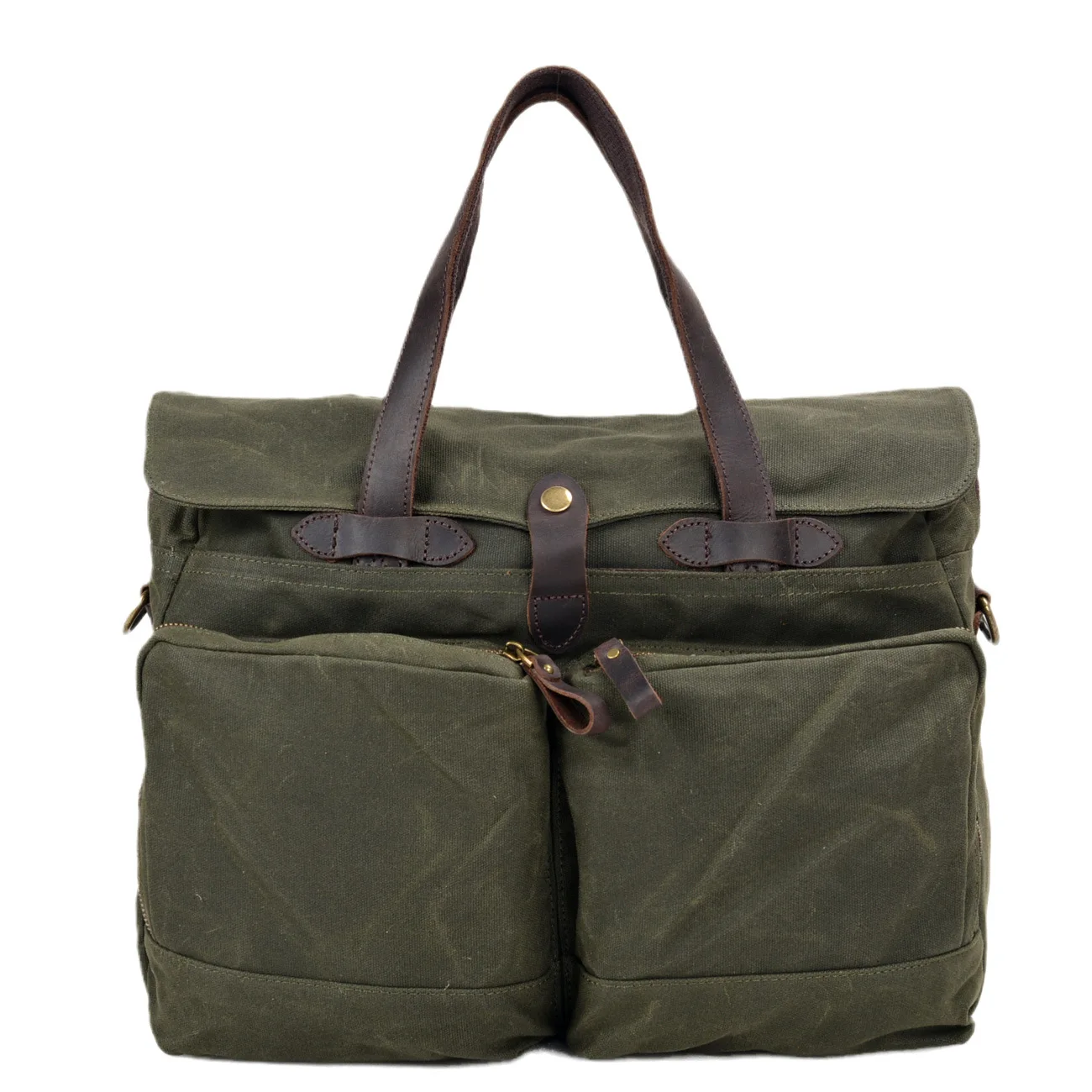 15,6-calowa zagęszczona pierwsza warstwa skóry bydlęcej wodoodporna woskowana płótno męska teczka Retro męska torba na ramię Crossbody torba
