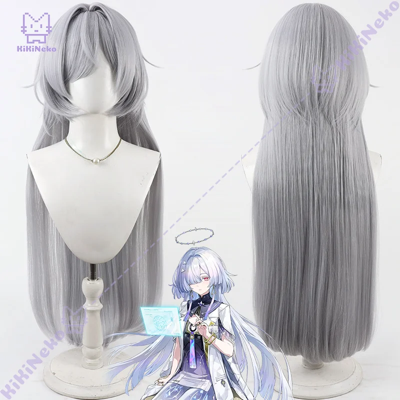 Juego Wuthering Waves Mornye Cosplay peluca Mornye gris pelo largo Cosplay para Comicon fiesta adultos mujeres hombres