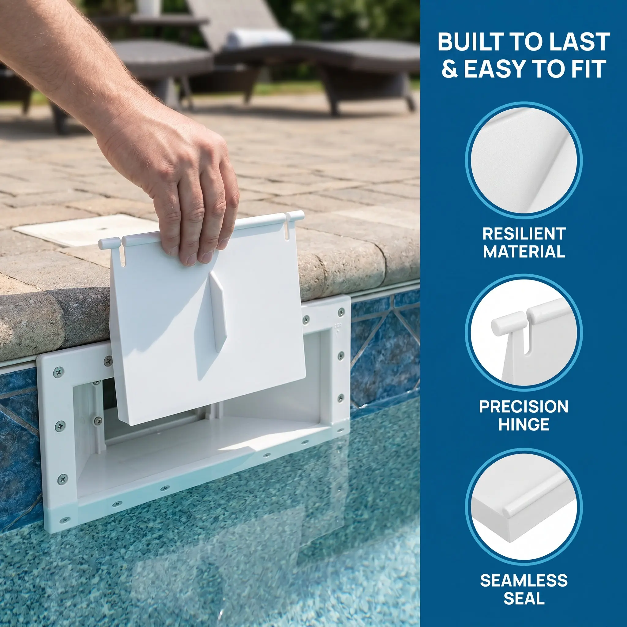 Pool Sauna Halloween Christmas Pool Skimmer Flap Door Plastic Construction In Ground Swimming Pool Outdoor Pool Equipment