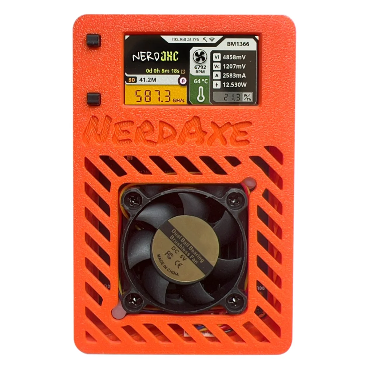 

Newest NerdAxe Miner Nerdminer 500Gh/S S19XP BM1366 ASIC Bitaxe Bitcoin Mini Miner with 1.9 Inch Display EU Plug