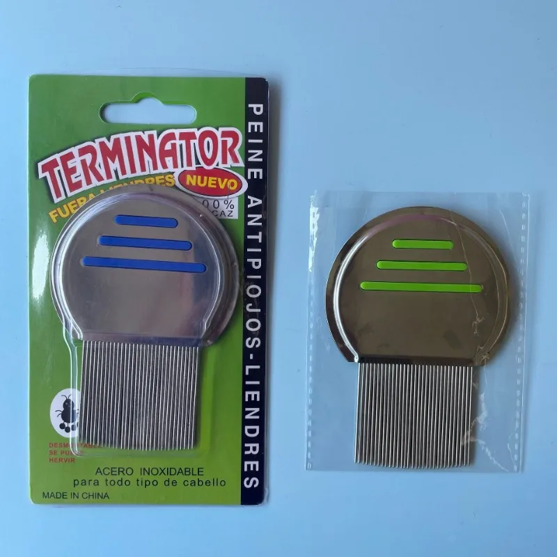 Stainless Steel Terminator Lice Comb pet/Kids Hair Rid Headlice Super Density Teeth Remove Nits Comb Nit Free