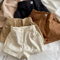 Children Boys Summer Shorts Korean Solid Casual Elastic Waist Toddler Babys Boys Shorts Loose Kids Babys Boys High Waist Shorts