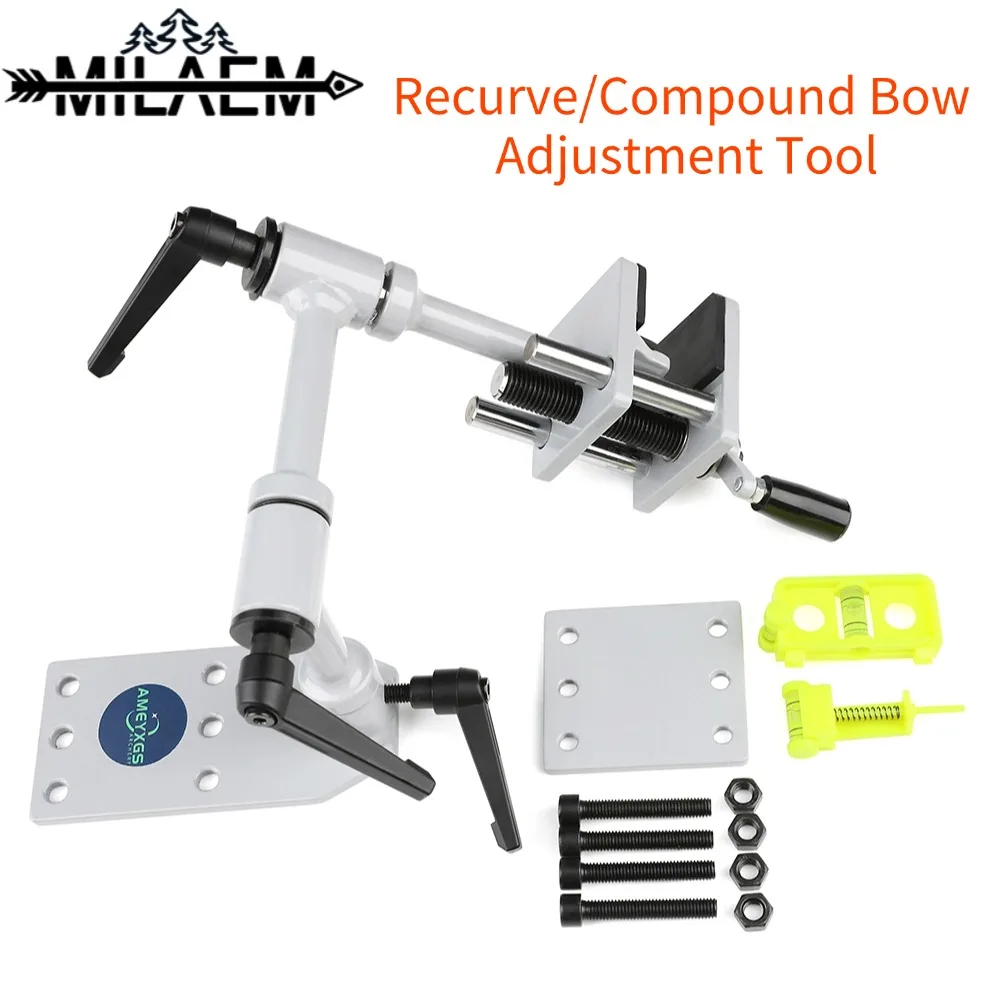 Archery Recurve Bow Compound Bow Adjustment Bow Stand Universal Tool 360°Adjustable Fixed Bracket Regulator Equipment Mount Tool