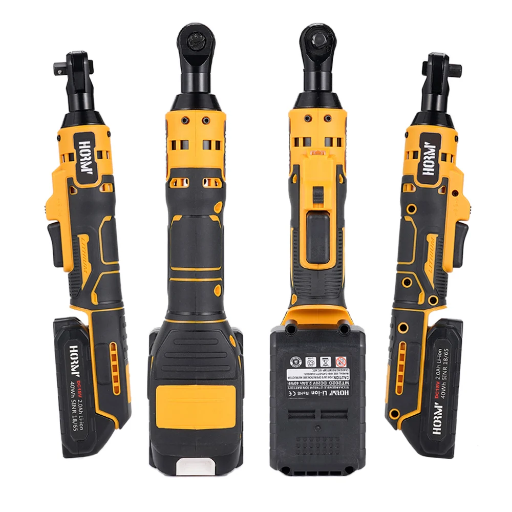 Chiave a cricchetto elettrica a batteria 50N.m con 2 batterie al litio 3/8 '' Trapano a percussione Cacciavite Rimozione Vite Dado Strumento di riparazione auto