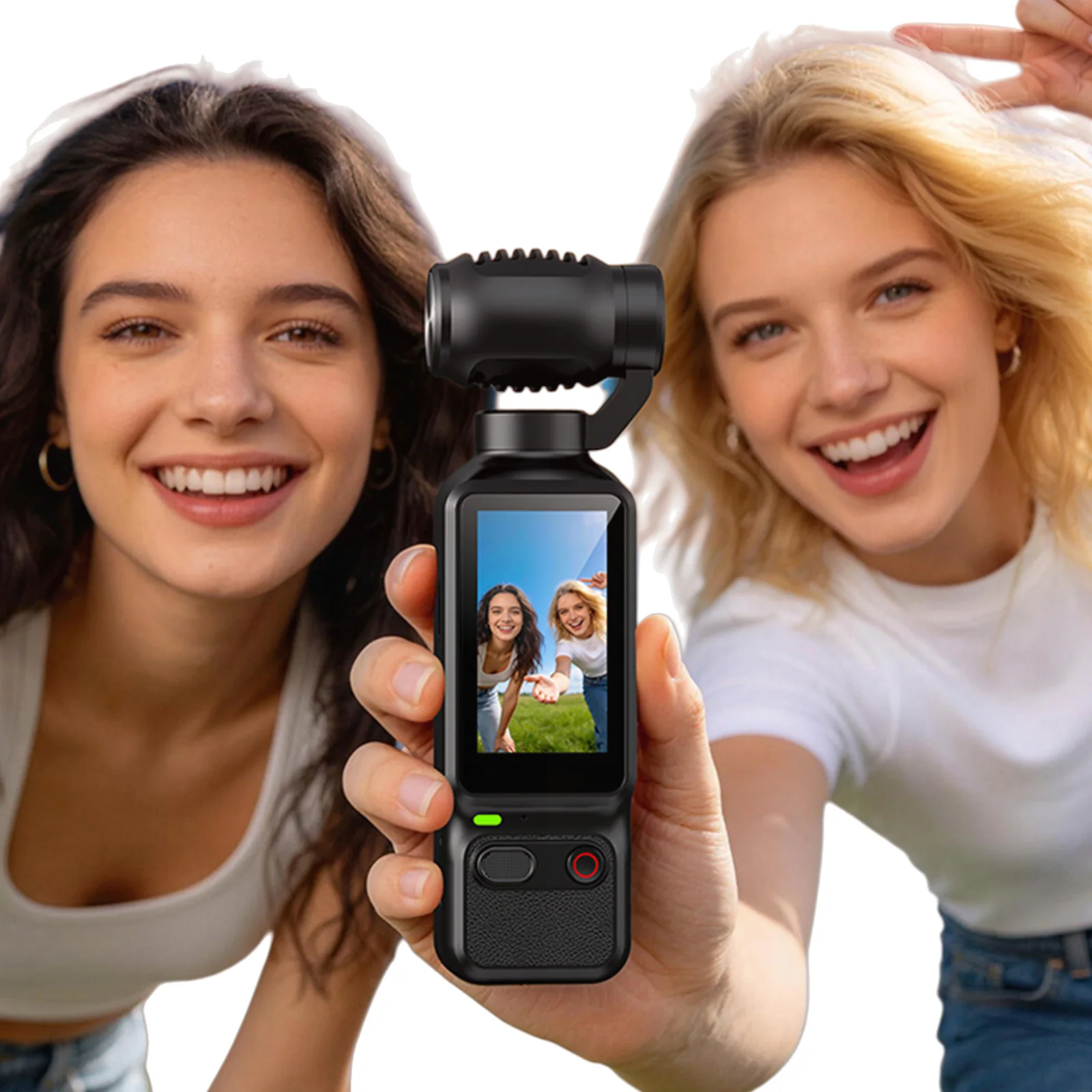 4K HD Vlogging Camera 180 Degree Rotation Lens Mini DV Video Recorder with 1.97-inch Screen for Sport Outdoor Riding Travel