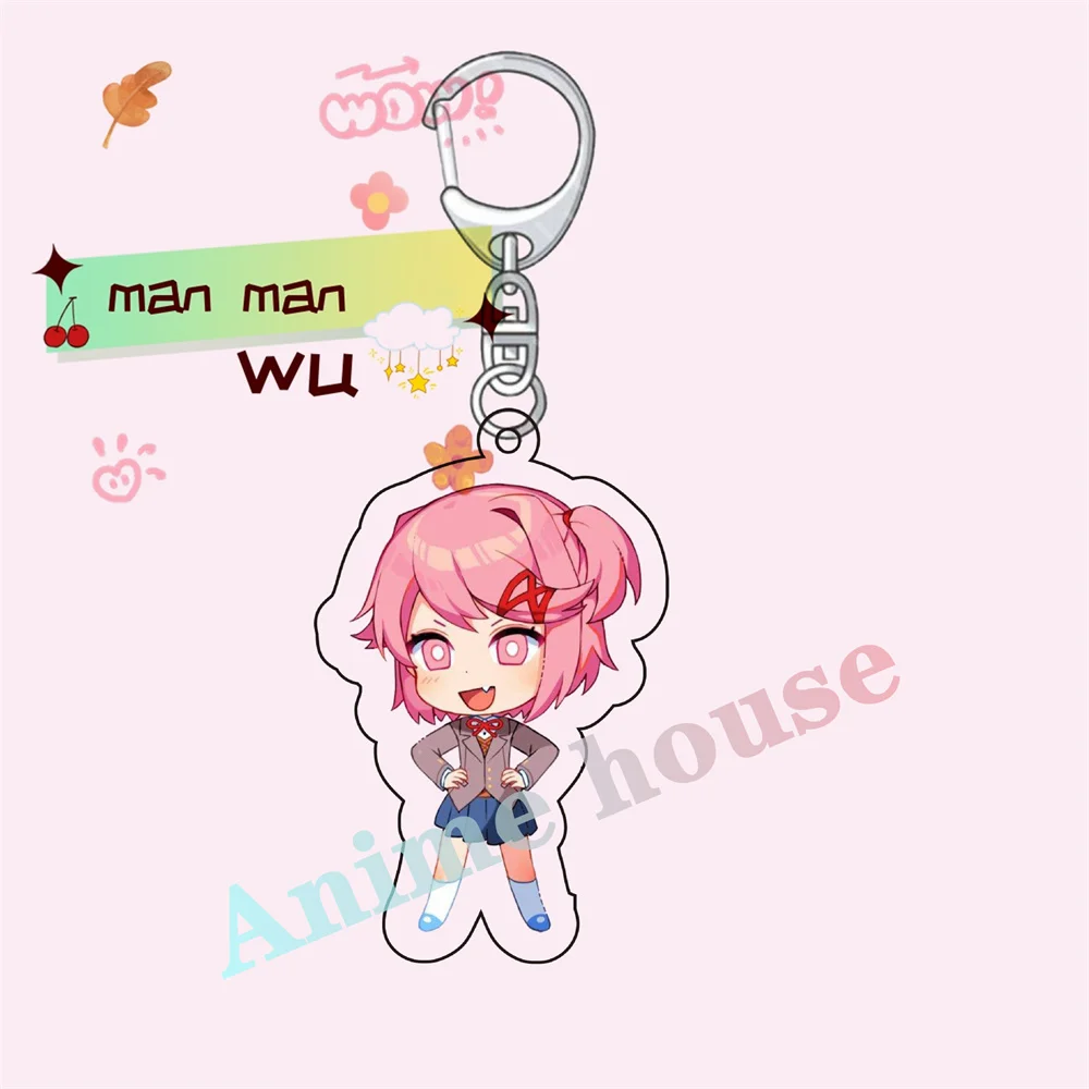 Hot Anime Q Edition Fashionable Acrylic Figures Keychain 6cm Gifts For Friends Or Children backpack pendant