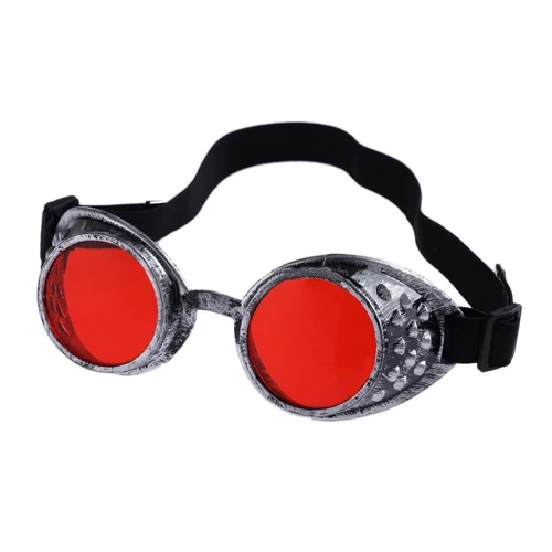 Imagen 2 del producto Gafas Steampunk Vintage para adultos, gafas de Cosplay, decoraciones de Halloween, gafas de conductor de Metal pesado, lentes Eclipse Unisex