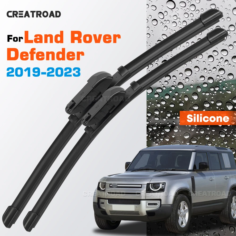 Silicone Wiper Blades Fit For Land Rover Defender L663 2019-2023 Coated Silent HD Wear-Resistant Car Windshield Wipers 22