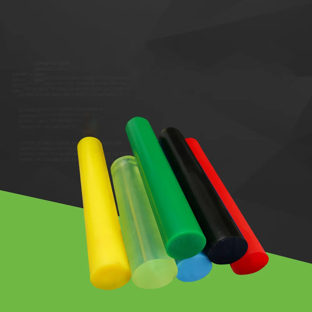 متعددة الألوان الصلبة بولي يوريثين البولي يوريثين قضيب ضياء 20/25/30/35-55 مللي متر طويلة 500 مللي متر لحوم البقر وتر لوحة مرونة تمتد العصي قضيب بلاستيكي