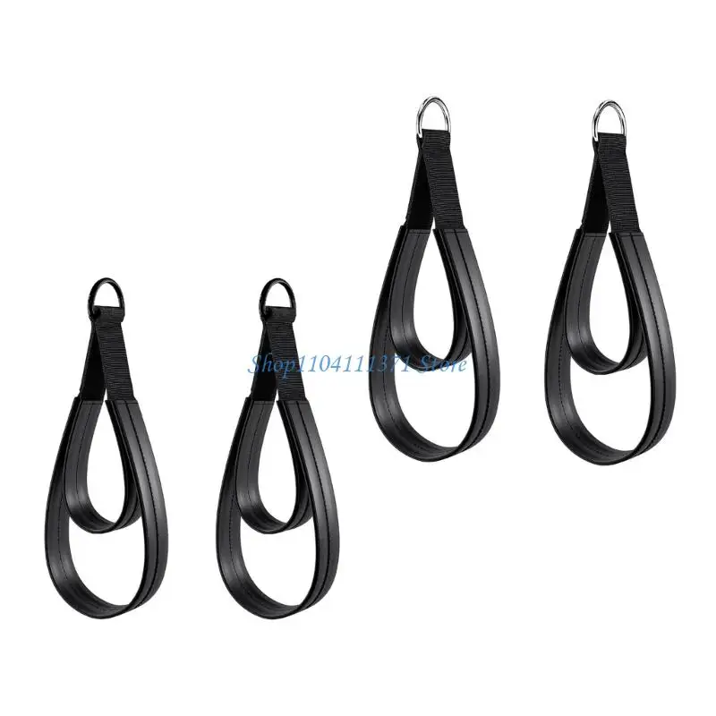 

P9FC 1 Pair Comfortable Pilates Straps Double Looped Exercise Straps D-Rings Straps