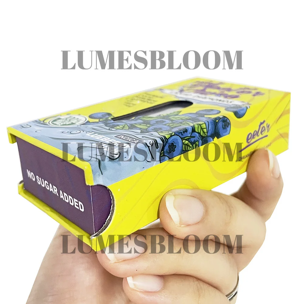 1ml Empty Juice Cart Storage Tank Cardboard Set Clear Window Cartridge Packaging with Childproof Lock Sponge Box Customize