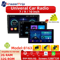 1280*720Screen 7 9 10 Inch 2Din Android Auto Carplay 8163 Car Radio Audio Multimedia Player for Hyundai Toyota Nissan Kia Stereo