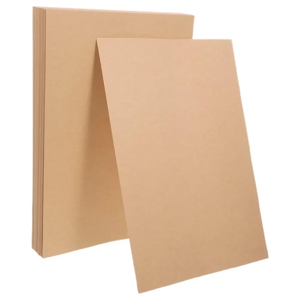

50 Pcs Cardstock Brown Paper Thick Cardboard Sheets for DIY Crafts Scrapbooking Project Supplies Construction Paper
