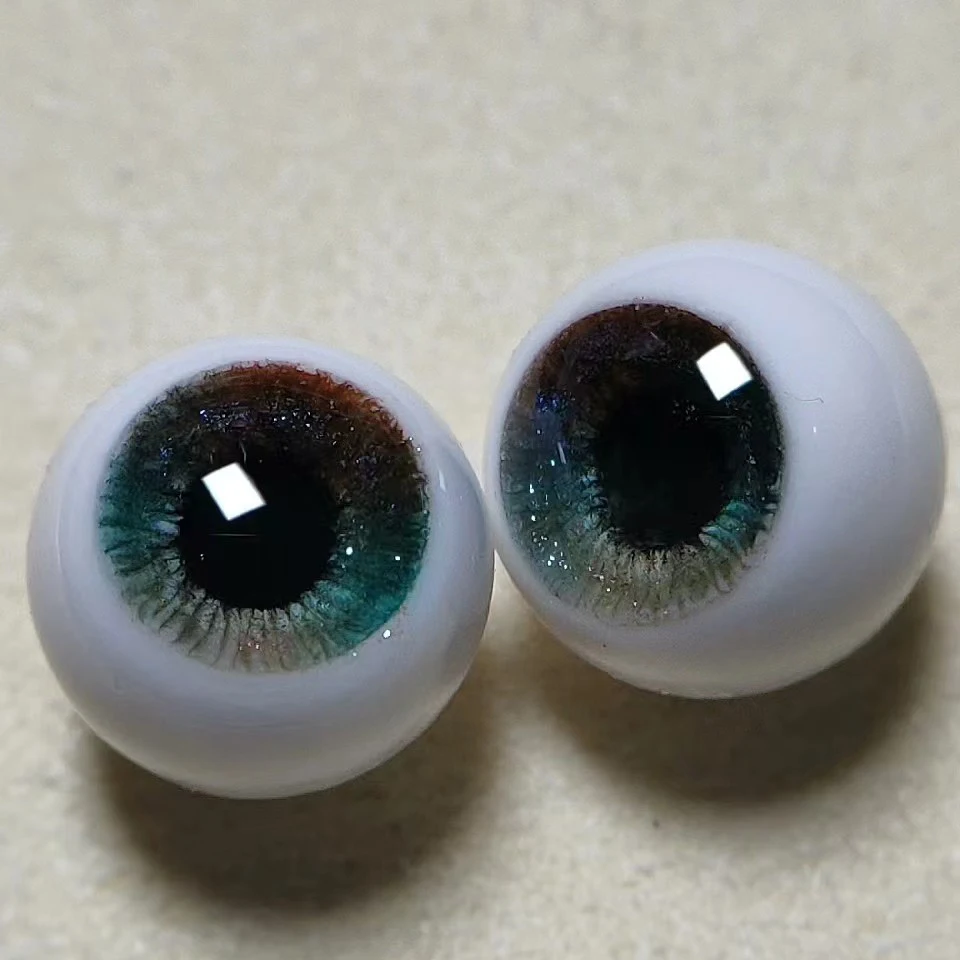 12mm/14mm occhi di bambola resina cerchio puro bulbo oculare accessori per bambole fatti a mano fai da te bulbo oculare per occhi in gesso bambola