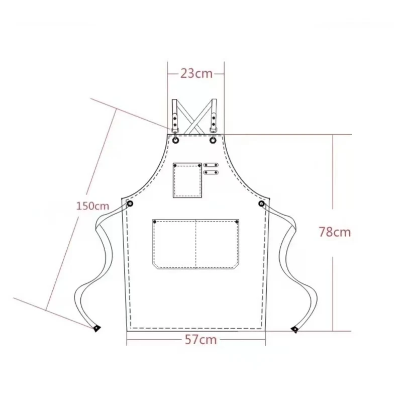 Delantal de algodón de lona impermeable a prueba de aceite, delantal para cafetería, cocina, hogar, jardinería, delantal de trabajo vaquero