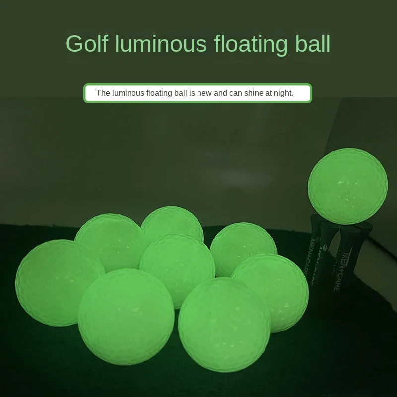 2 Pcs Glow in The Dark Golf Balls Light Up Luminous and Float on Water Gifts Pratice Gold Game for Men Kids Women