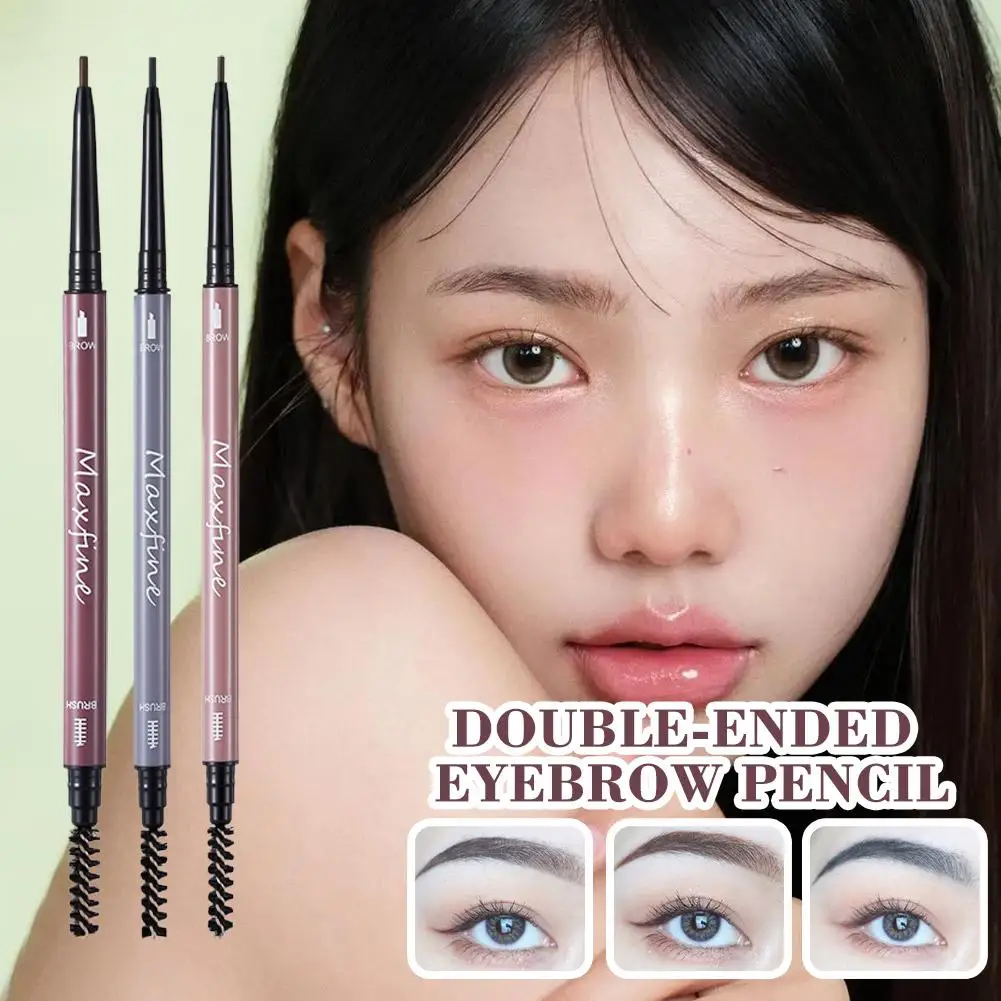 Double-Ended 3 Colors Eyebrow Pencil Natural Non-fading Long-Lasting Eyebrow Waterproof Filling Outlining And M2P3