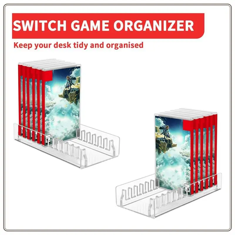 

Reliable-Desktop Game Card Box Holder For Nintendo Switch Cassette Storage Rack Game Disc Storage Bracket Stand,Desktop Game Car