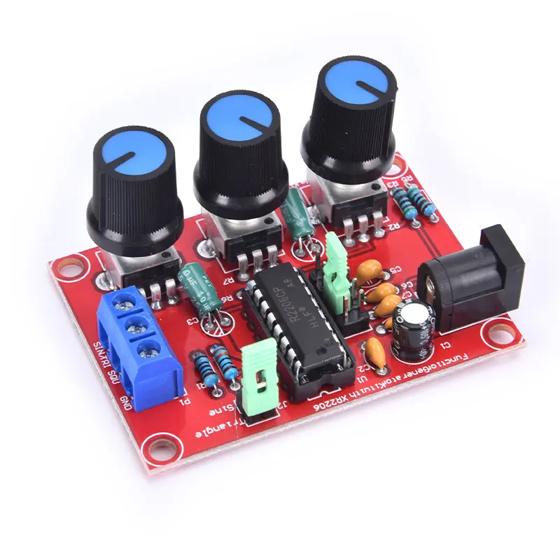 XR2206 Function Signal Generator Welded Assembled Sine Output 1HZ-1MHZ +DIY Case