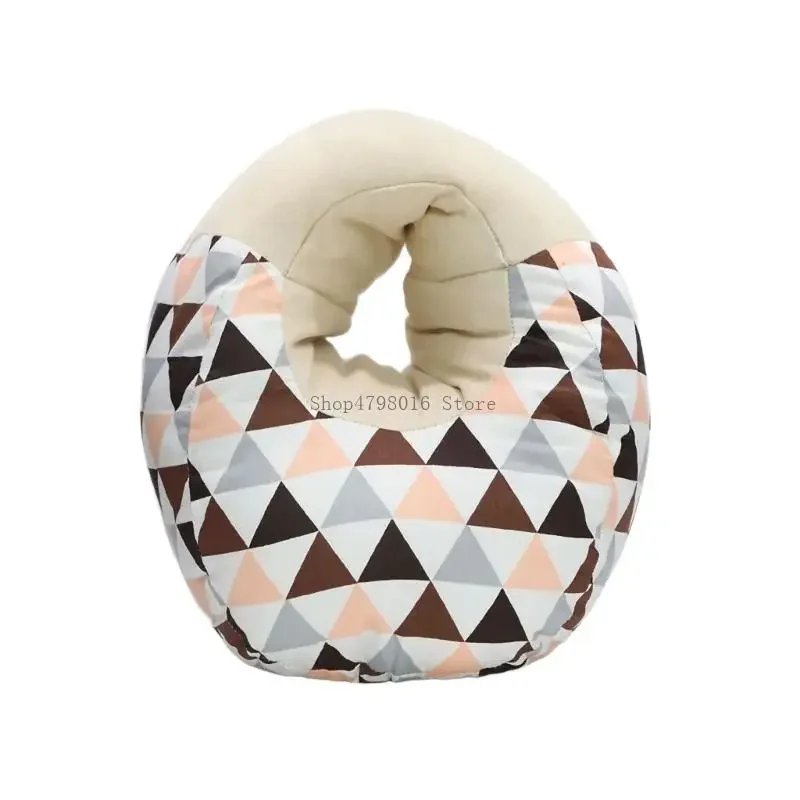 Wraparound Feeding Support Pillow with Extra-Height Filled Form and Cotton Fabric for Caregivers and Daily Feeding Routines