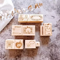 Vintage Lovely Daily Memo Receipt Wooden Rubber Stamp for DIY Scrapbooking Photo Album Card Making