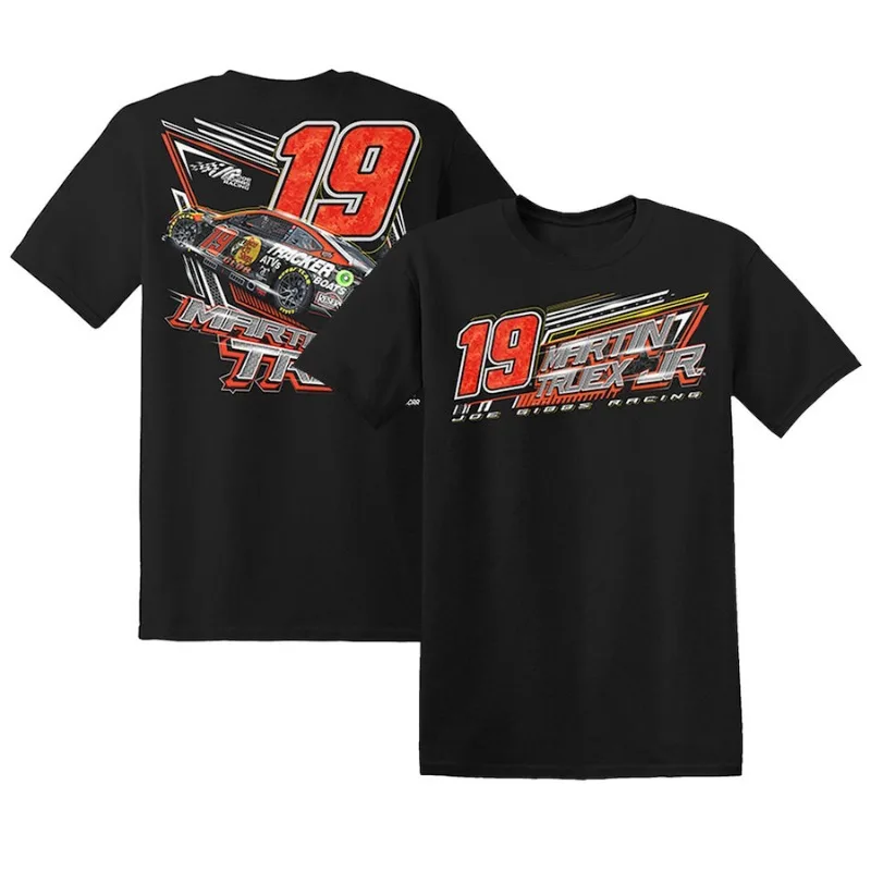 Martin Truex Jr 19 Motor Sports Racing Men's Athletic Lightweight Cotton Classic Short Sleeve Crewneck T-Shirt Tee Shirt