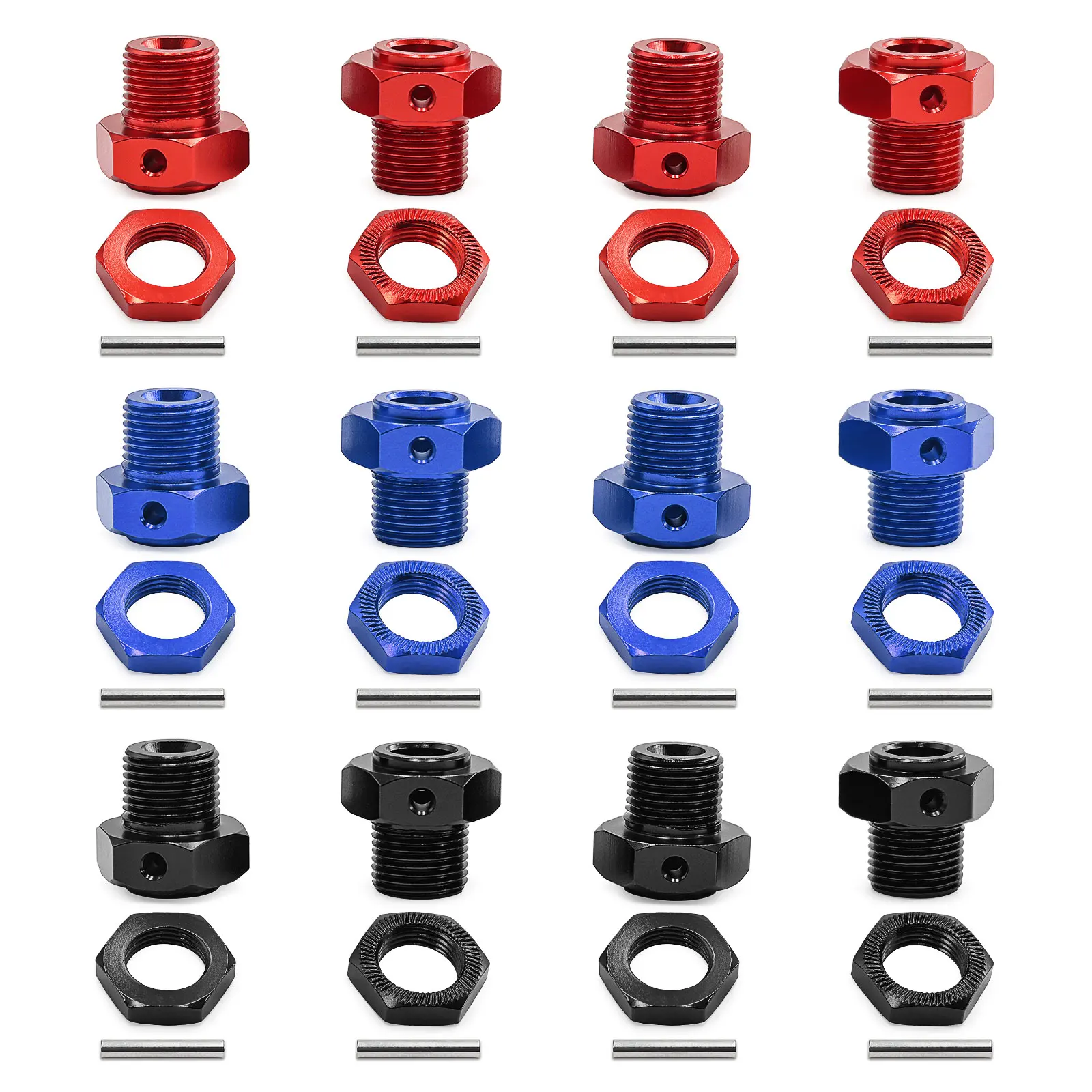 

4Pcs 17mm Aluminum Alloy Hex Bolts - Wheel Hub Connectors Upgrade Parts for ARRMA 1/8 KRATON OUTCAST 4S BLX