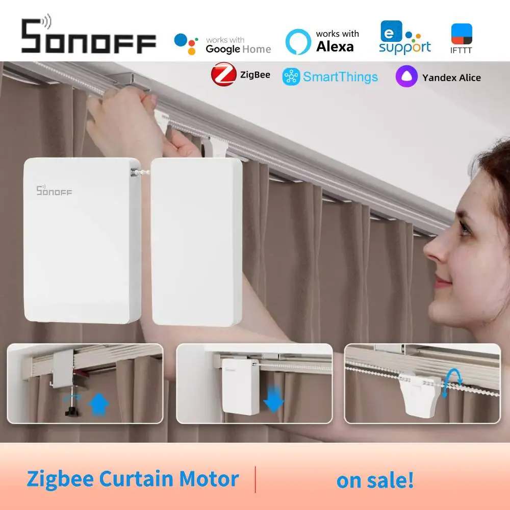 SONOFF Zigbee Smart Curtain Motor Switch DC 5V/1A Smart Home eWeLink APP Remote Control Voice Supports Alexa Google Home