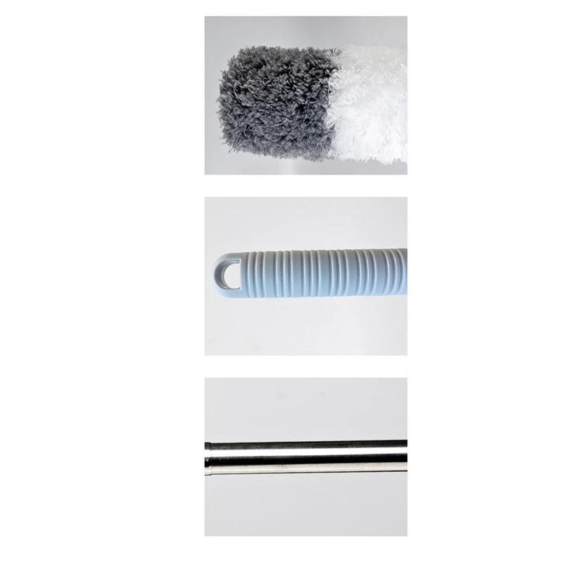 250Cm Feather Duster Household Cleaning Tool Roof Ceiling Spider Web Ash Artifact Dust Gray-White Gray