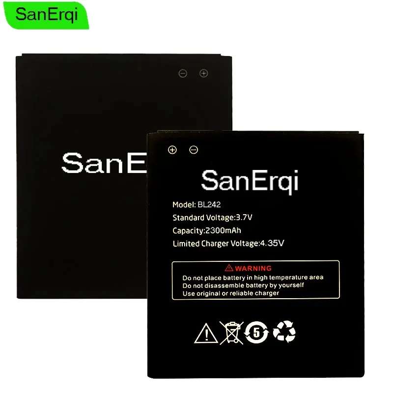 

SanErqi для Lenovo A6010, аккумулятор высокого качества, 2300 мАч, BL242, запасная батарея, замена для мобильного телефона Lenovo A6010 Plus