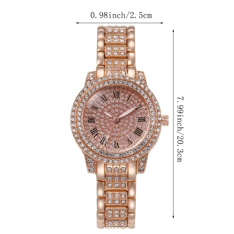 Relojes de diamantes de imitación para mujer, relojes de pulsera dorados para mujer, marca de lujo, relojes de pulsera para mujer