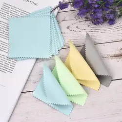 10pcs/50pcs Sterling Silver Polishing Cloth Set Jewelry Cleaning Cloths Soft Wipe Wiping Cloth Keep Jewelry Shining Tools