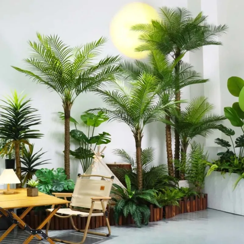 

Artificial Green Plant, Coconut Tree Needle, Large Fake Tree, Tropical Bonsai for Home Garden, Living Room, Hotel, Shopping Mall