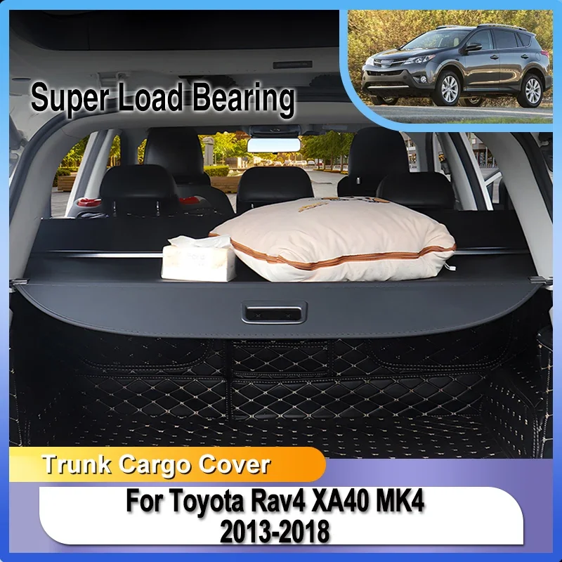 For Toyota RAV4 XA40 MK4 2013~2018 2014 2015 2016 Retractable Trunk Security Cover Shielding Shade Accessories Trunk Organizer