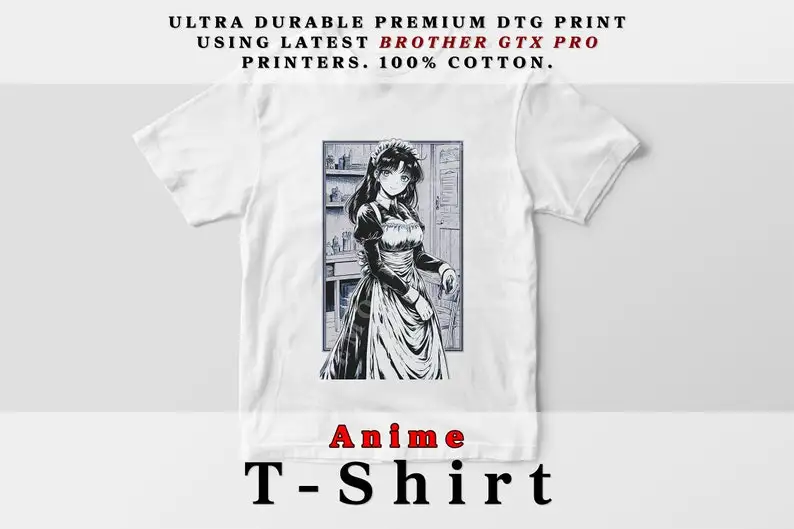 Anime Girl Shirt, Maid, Kawaii Otaku Gift Shirt, Anime Clothing Graphic, cotton tee, Graphic T, Anime Shirt, Japanese, Waifu Gal