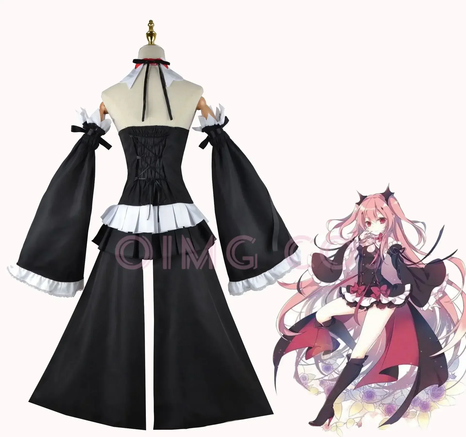 Seraph of The End Krul Tepes Cosplay Costume Uniform Anime Chinese Style Wig Halloween Costumes Game Opulent Splendor