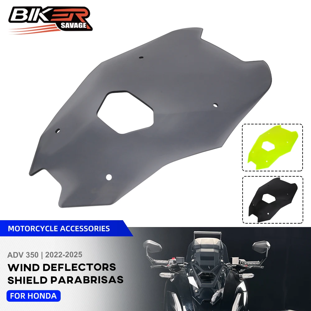 

ADV350 2025 Windshield Windscreen For Honda ADV 350 2022-2024 Motorcycle Accessories Smoke Wind Deflectors Shield Pare-brise