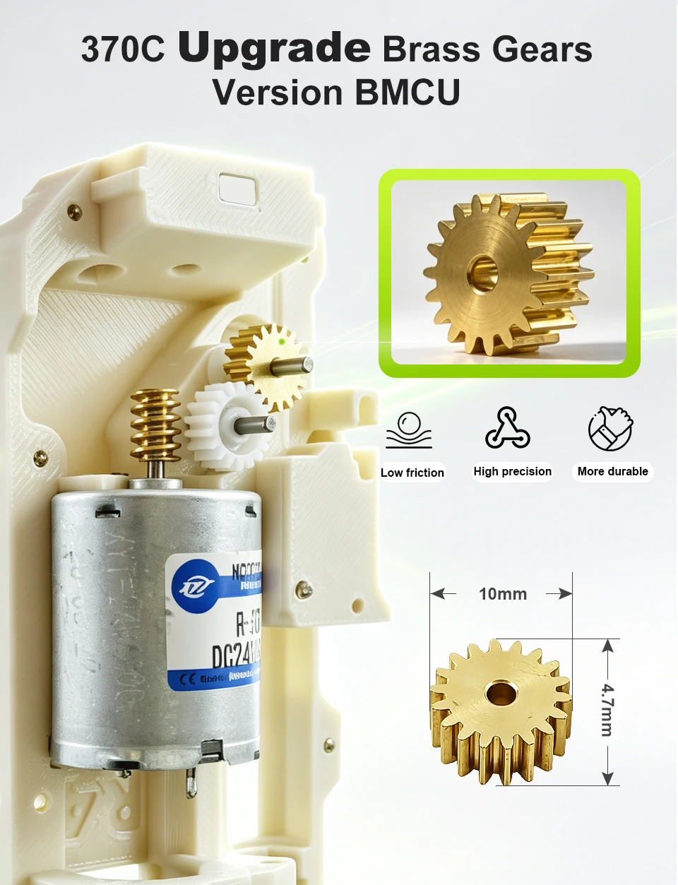 Tree Tribe AMS BMCU 370C DM PRO Messinggetriebe, hohe Drehmomentleistung, mehrfarbiger Druck, kompatible Teile für den A1 Mini MMU 3D-Drucker. – Detail 3