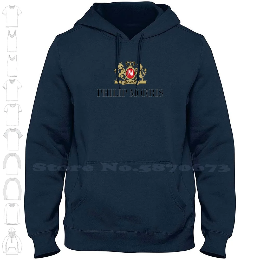 Philip Morris Logo Casual Clothing Sweatshirt Printed Logo 100% Cotton Hoodie