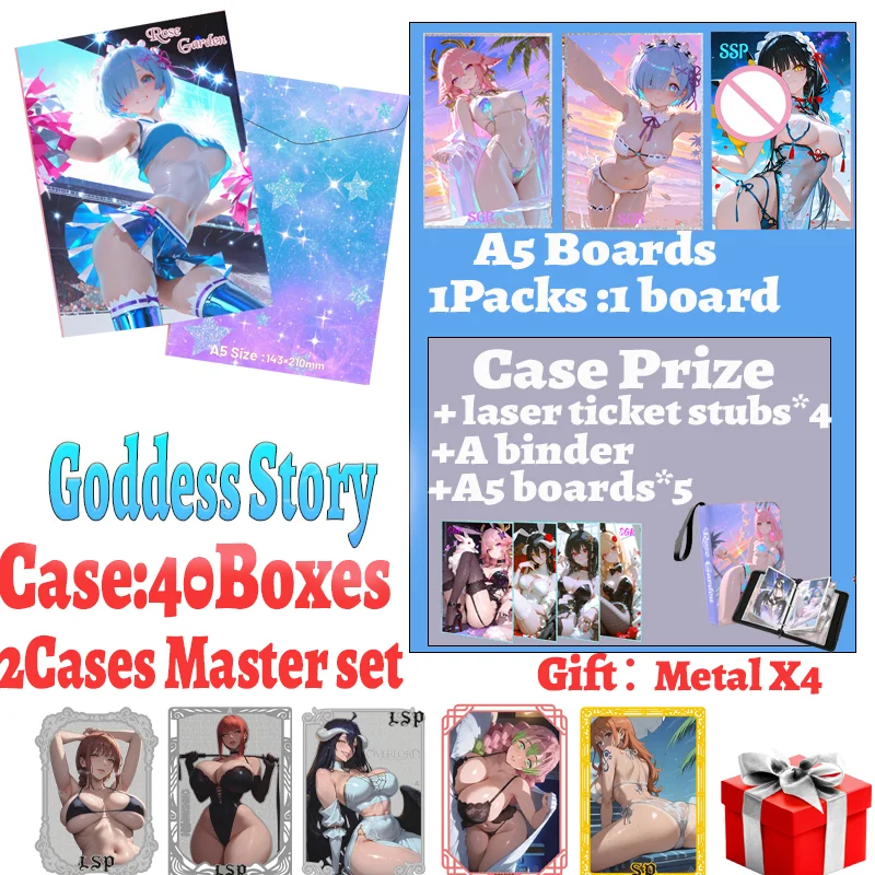 

Новые доски Goddess A5 Waifu Rose Garden Spicy Hobby Doujin Редкие коллекционные доски Торговая карта Hutao Ganyou Аниме Подарочные игрушки