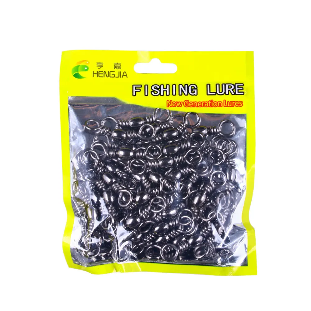50PCS/Heavy Duty Fishing Barrel Swivel Size 1-16 High Strength Marine Connector Solid Ring Fishing Swivel for Carp Bass view 4