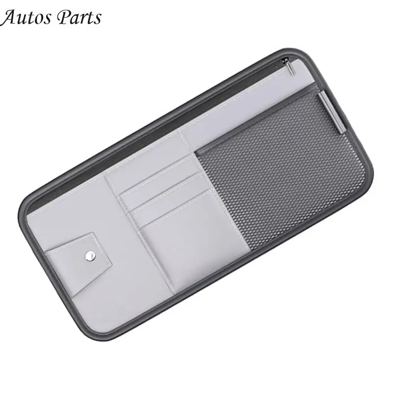 57BA تخزين Sunshade متعدد الاستخدامات تنظيم حاملي الطراز الشمسي Compact Car Sunshade تنظيم مع جيوب متعددة للبند #3
