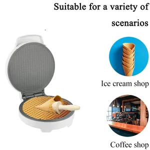 آلة مخروط الآيس كريم الكهربائية ، صانع الإفطار ، صينية خبز الوافل ، المطبخ المنزلي ، الاتحاد الأوروبي 220 فولت أفضل 10 مبيعات آلة صنع مخروط الآيس كريم - No6