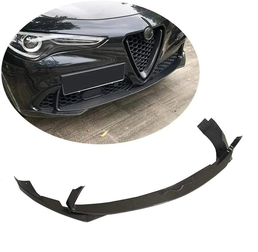 Alfa Romeo Stelvio Sport 2017-2018 Real Carbon Fiber Front Bumper Spoiler Aggressive Look