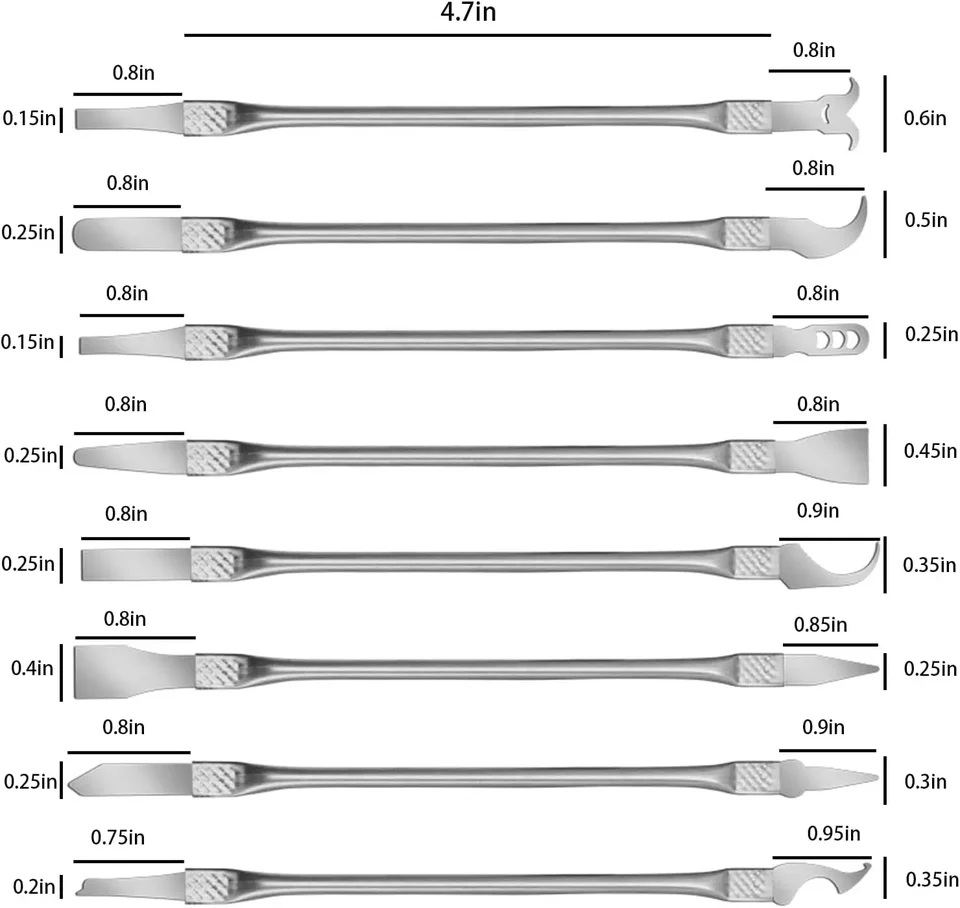 5/8 en 1 Cuchilla Delgada para Reparación de Chips IC, Removedor de CPU NAND, Cuchillo de Mantenimiento BGA, Kit de Herramientas para Electrónica, Palancas de Apertura 3