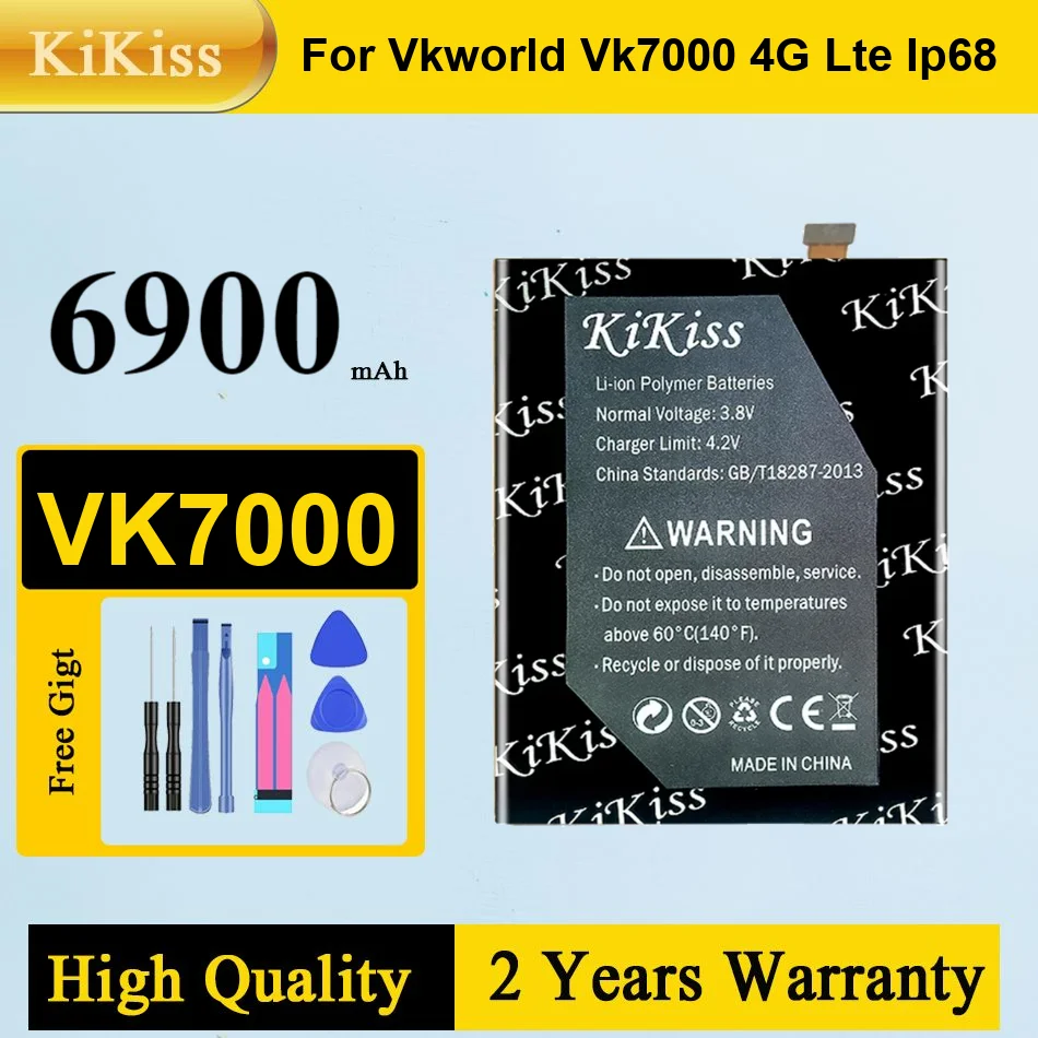 

6900Mah Kikiss Battery VK7000 For Vkworld 4G LTE IP68