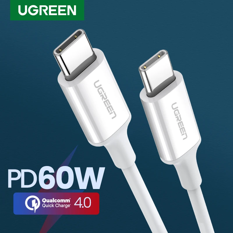 UGREEN USB C to USB Type C Cable 60W for Samsung MacBook iPad Pro USB Type C Charging Cable 3A Quick Charge 4.0 USB C