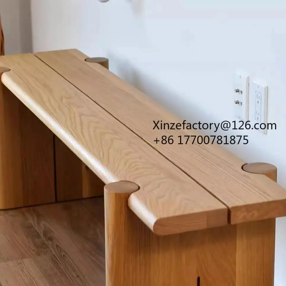 Factory Direct 2026 Top RatedAll solid wood bench Log modern style Japanese-style shoe changing stool Simple dining stool Househ