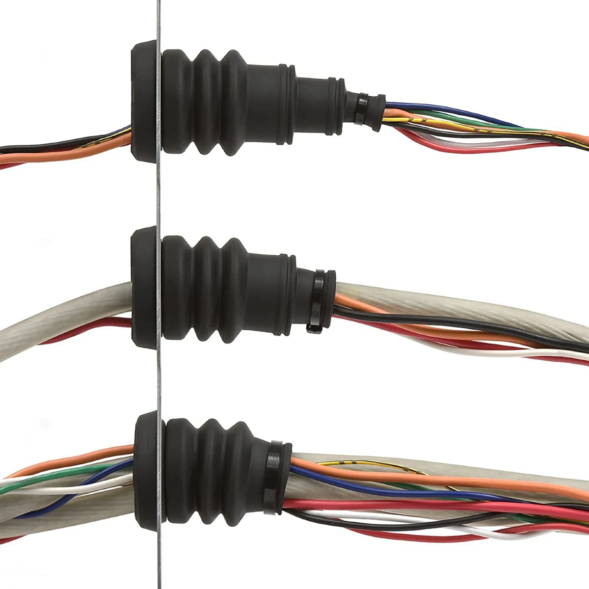 4X Universal Firewall Boot Single Accommodates Wire Bundles Fits Any Vehicle That Needs a Wire