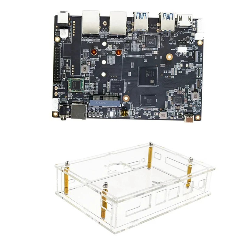 Pour carte de développement BPI-F3 Bananapi + boîtier Spacemit K1 8Core RISC-V 2G LPDDR4 8G EMMC 2.4G/5G Wifi BTéclairé Carte mère